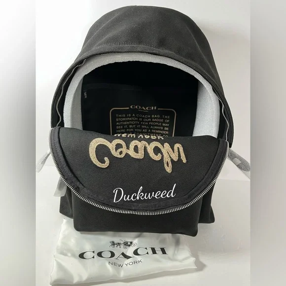 COACH Cargo Canvas Backpack ~NWT~ CAM76 Black - Picture 4 of 8